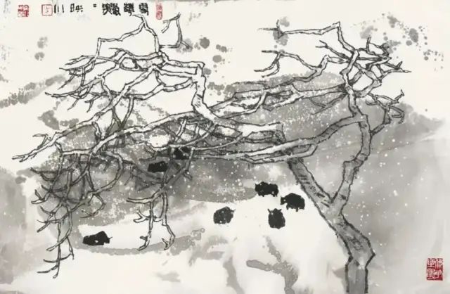 他的画激情迸发，境界博大