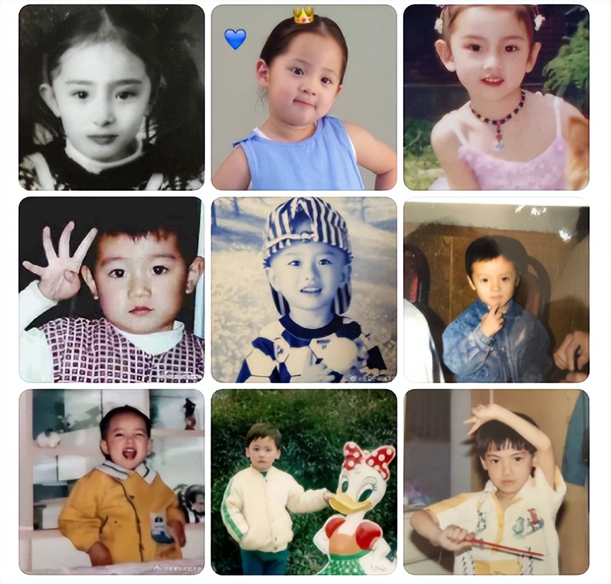 明星们的童年，杨幂宋祖儿从小美到大，林志玲气质佳长相反差巨大