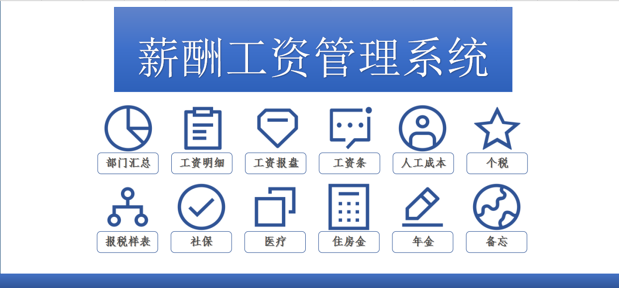 EXCEL薪酬工资管理系统：自动化计算，智能管理员工薪资