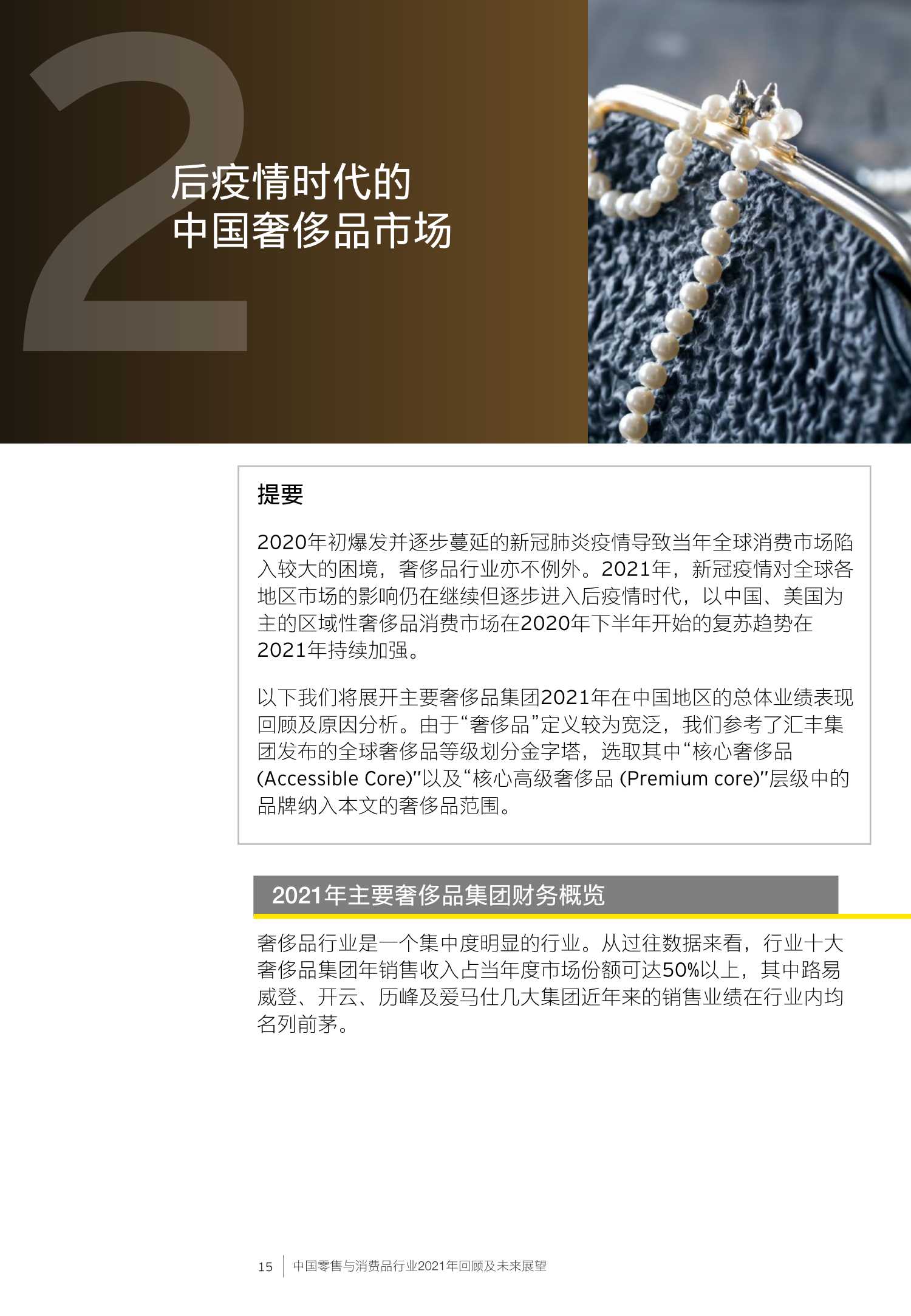 中国零售与消费品行业2021年回顾及未来展望