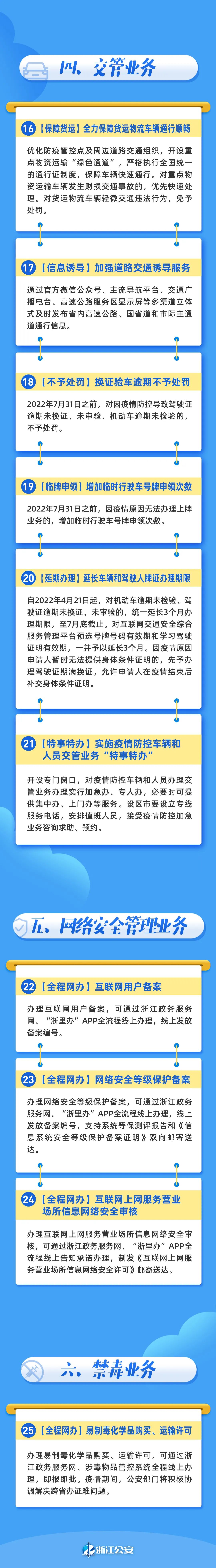 浙江公安推出疫情防控期间25项便民服务举措