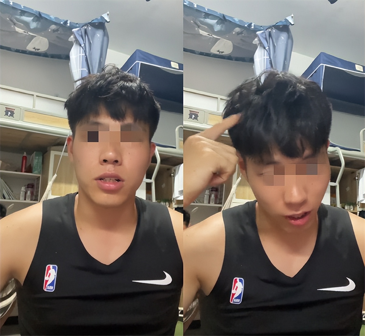 高校版“超级玛丽”，体育生楼内跳高顶破天花板，幸亏不是水泥顶