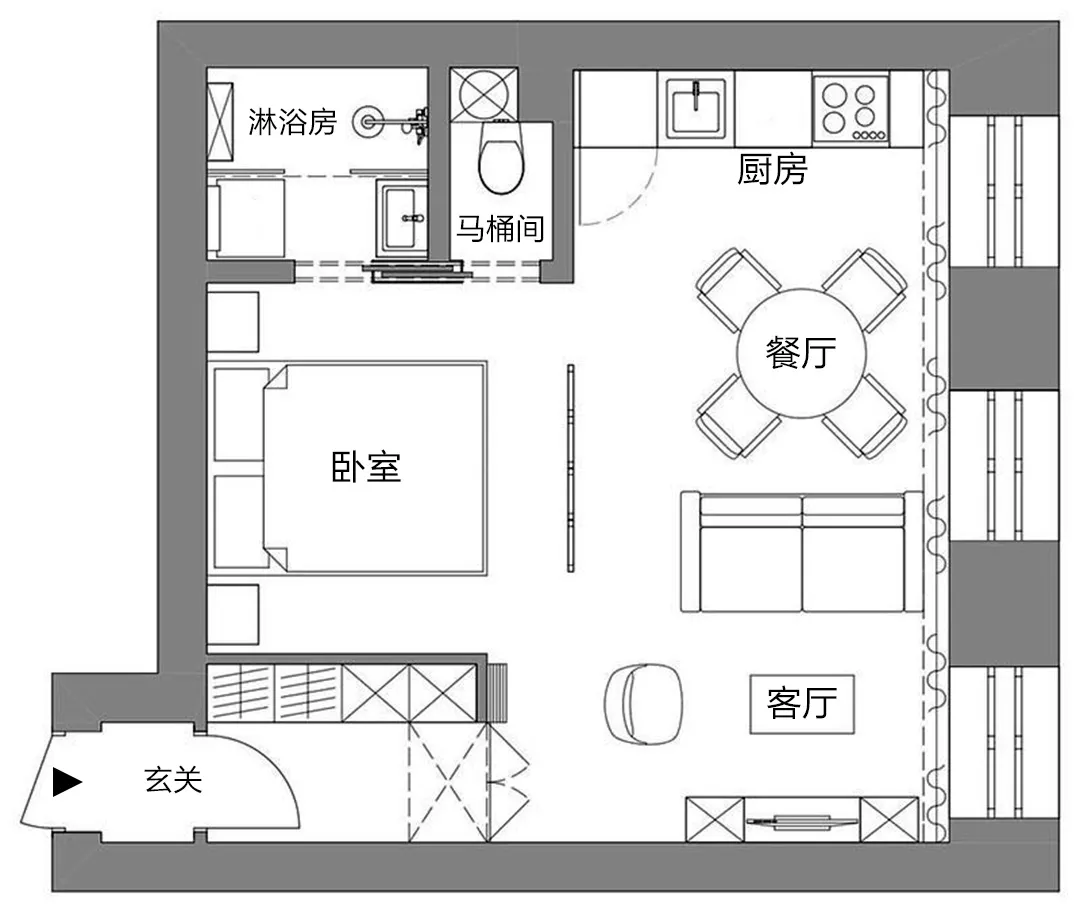 30㎡小户型，靠布局破解户型漏洞，这3套空间都能榨干