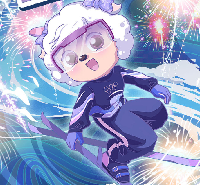 喜提"喜灰"冬奥队颜值担当,美羊羊滑雪服超帅,花滑装很软萌