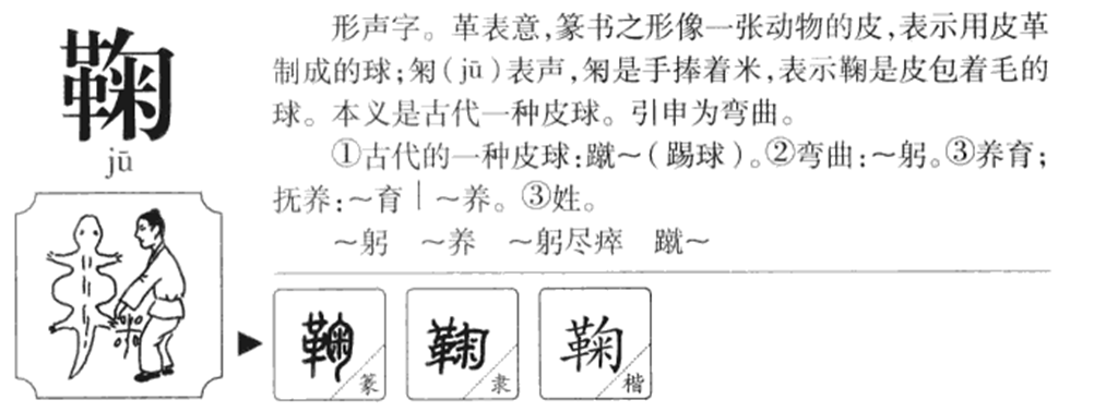 鞠怎么读？鞠的读音和意思