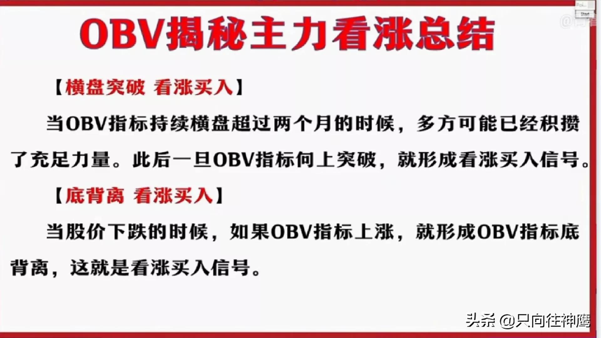 今日學習之---OBV指標