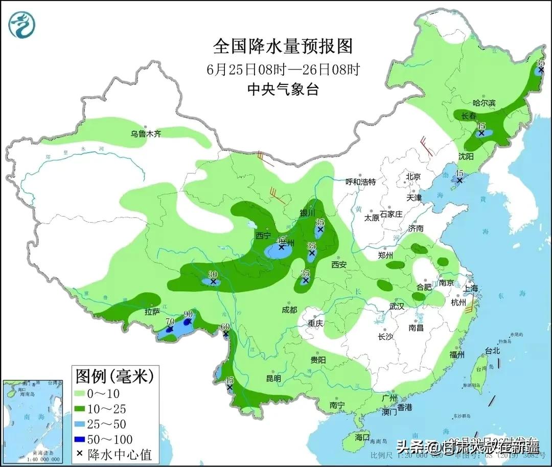 天气预报：24～25号大雨暴雨范围已确认，60年一遇凉夏？农谚咋说