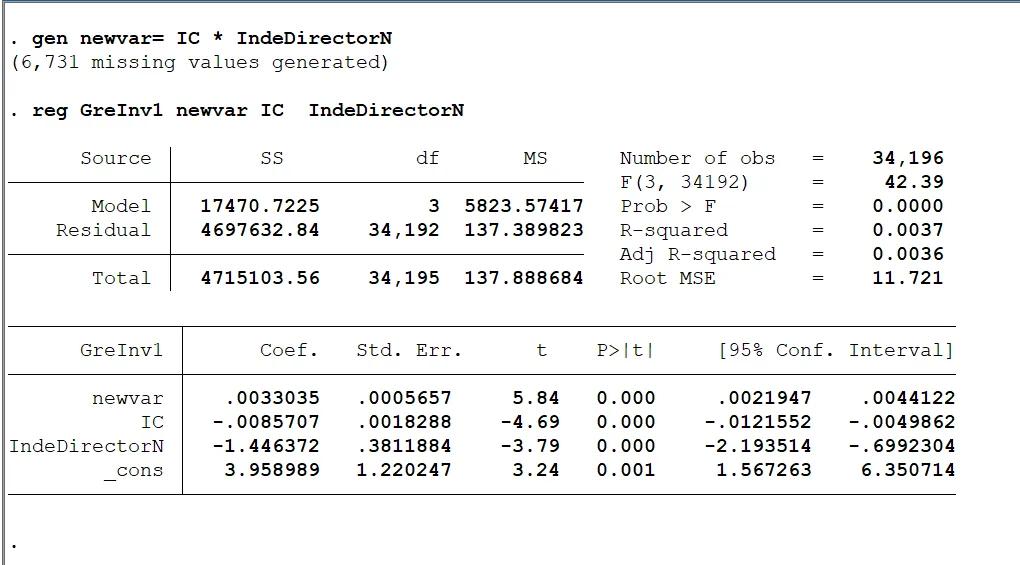 stata:交乘项