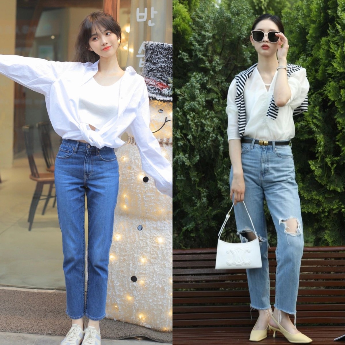 "九分牛仔裤"可以搭配哪些上衣?