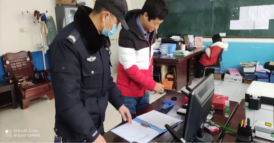 护校安园丨武功县公安局贞元派出所强化督导检查校园安保