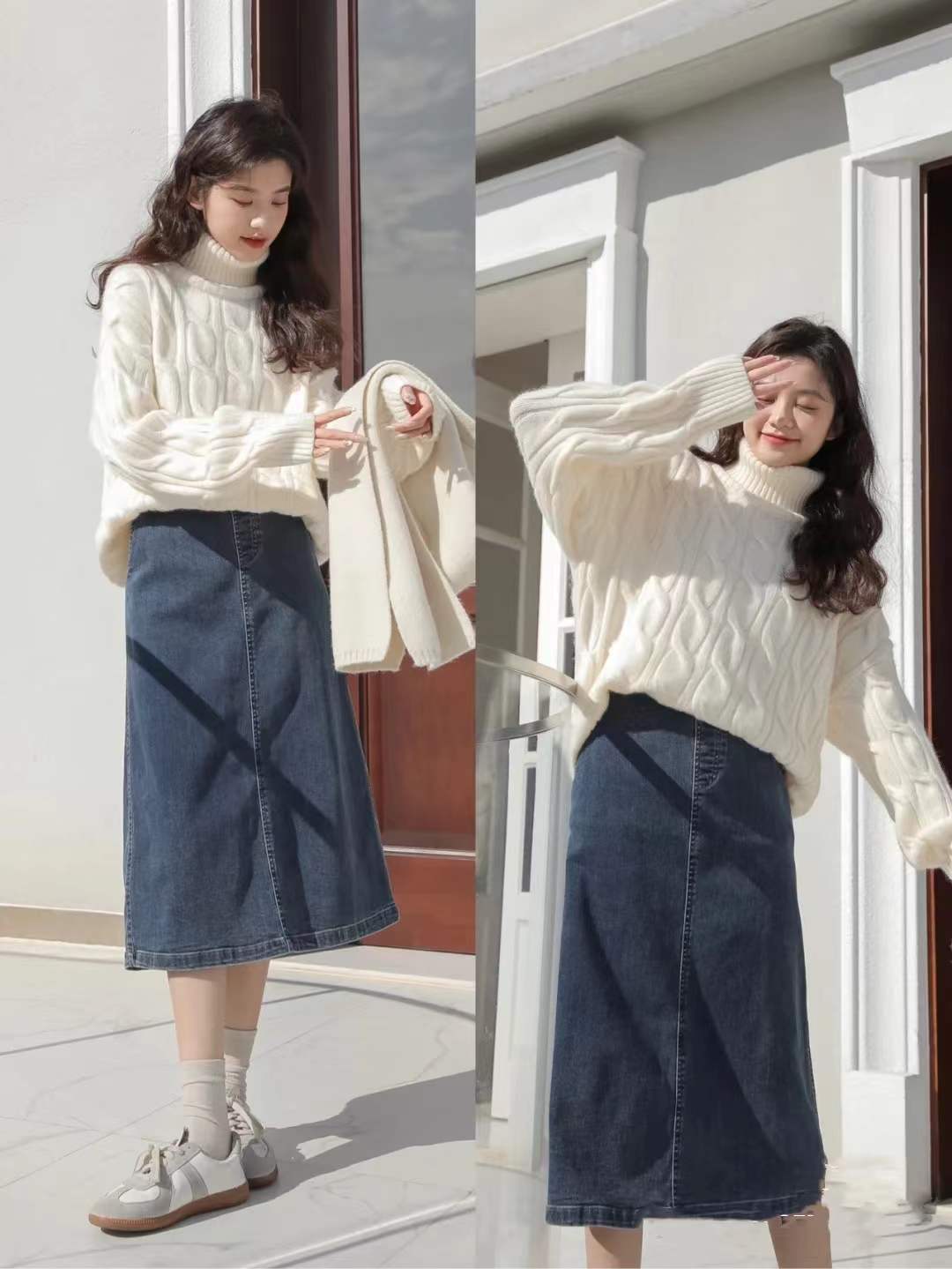 冬天里的“蓝色系”成时尚新宠，显白又治愈，也太好看了吧