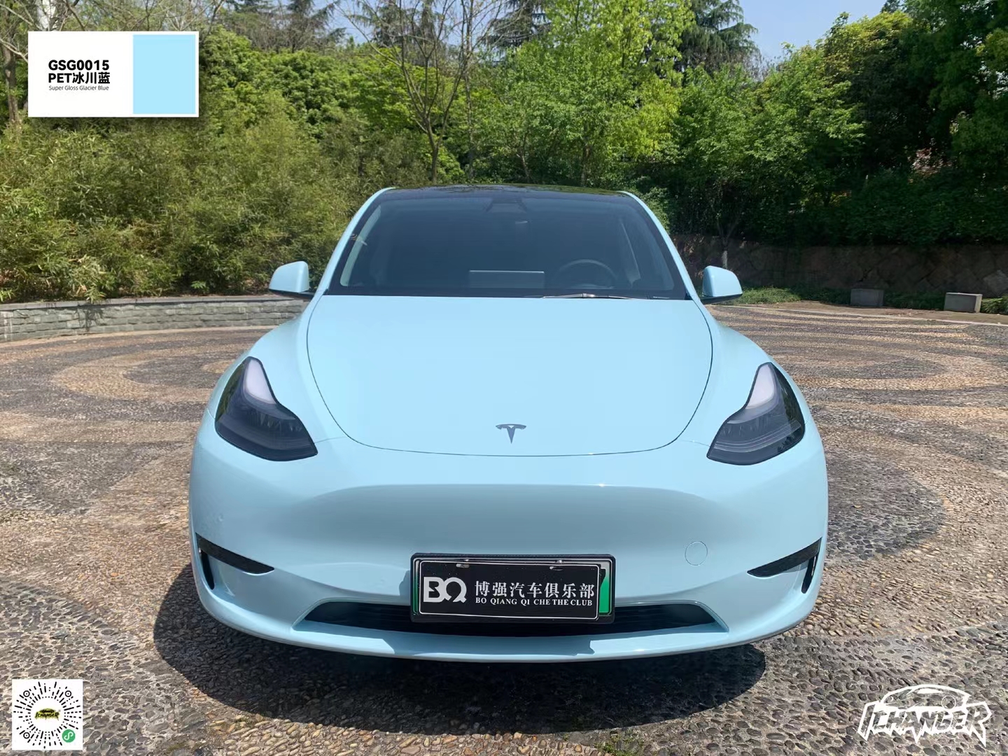 特斯拉Model Y-ICR改色膜冰川蓝，清爽雅致又高级