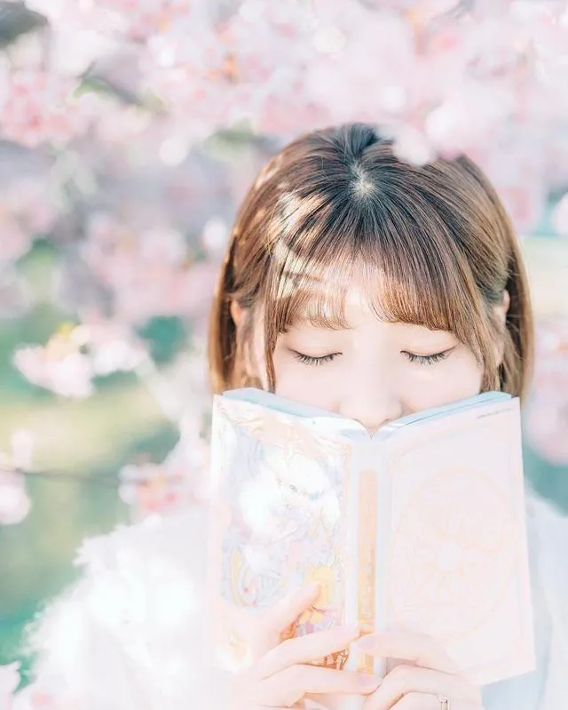 清新唯美的樱花人像