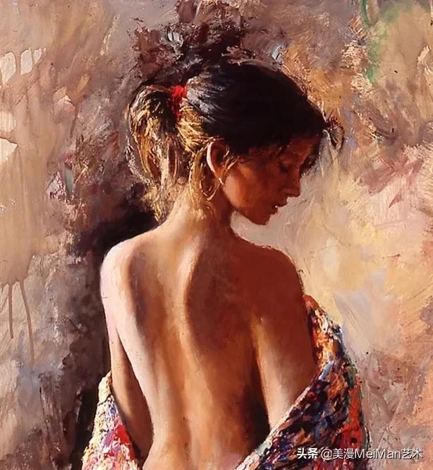 强烈的色彩，野性的美感，欣赏西班牙画家美不胜收的油画美女