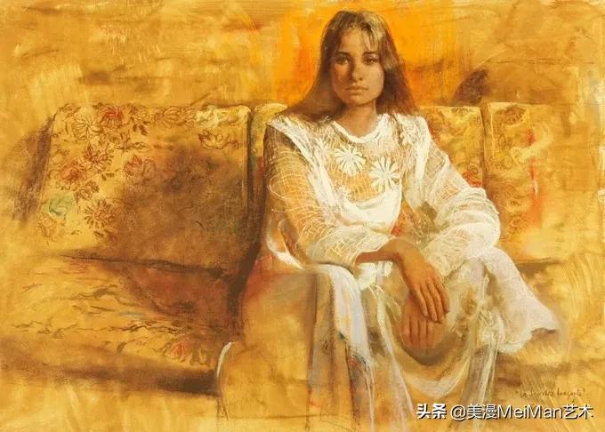 强烈的色彩，野性的美感，欣赏西班牙画家美不胜收的油画美女