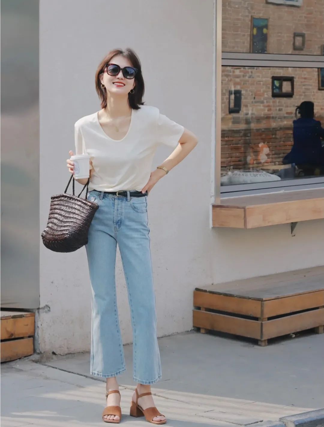 张子枫倪妮白百何这样穿T恤太好看了！|25款高颜值平价T恤get