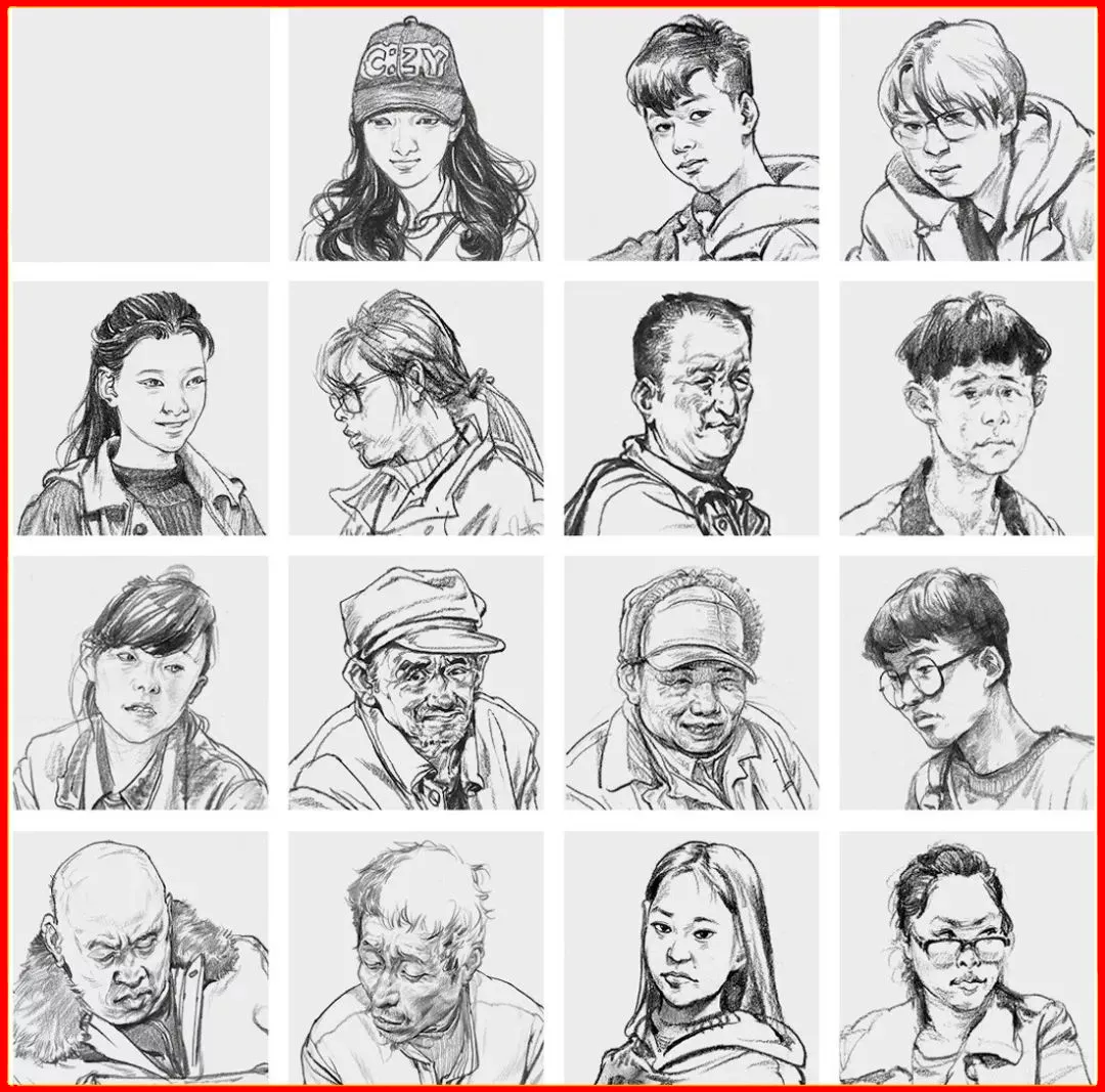 “喜、怒、哀、乐”速写人物表情解析,太详细了