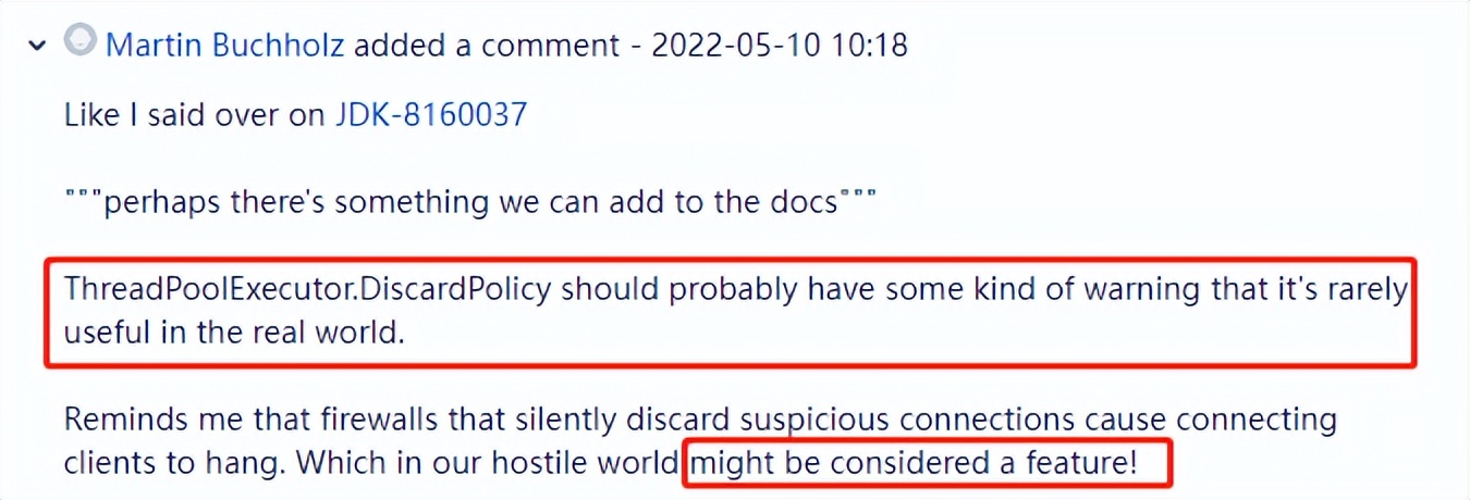 看起来是线程池的BUG，但是我认为是源码设计不合理