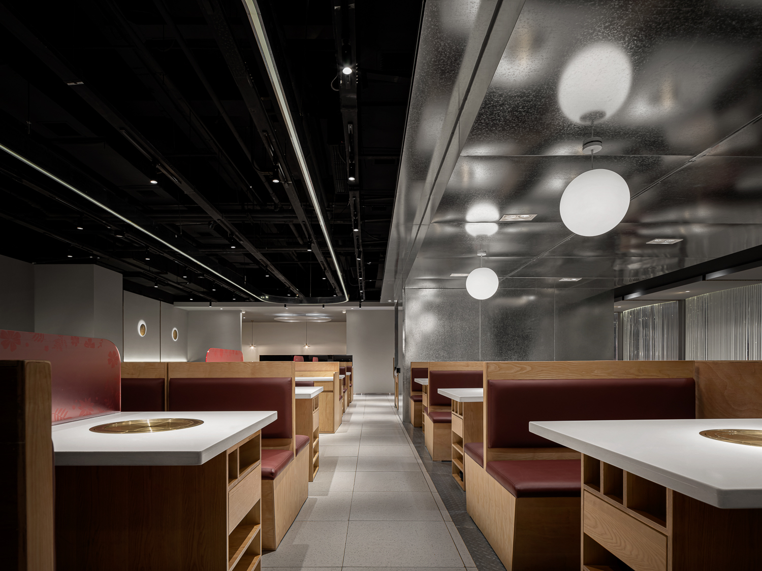 北京餐厅设计·韩时烤肉·浅色调极简风·北京枫蓝国际购物中心