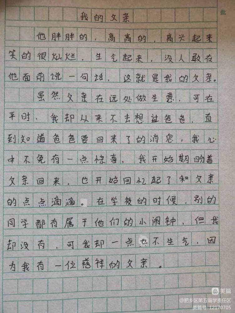 肥乡区辛安镇中心校孟张庄小学父亲节活动(图7)