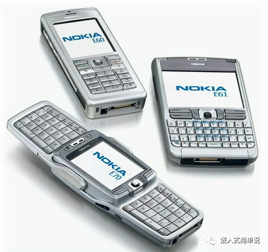 诺基亚发布了一代定位商务智能的e系列手机,它们分别是直板的e60,直板