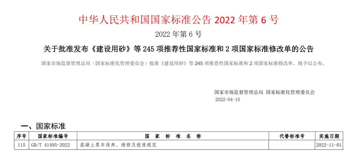 新规“出炉”！腾博汇游戏官网重科主导的两项混凝土机械国家标准正式宣布