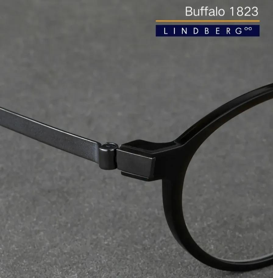 丹麦林德伯格1823水牛角圆框眼镜