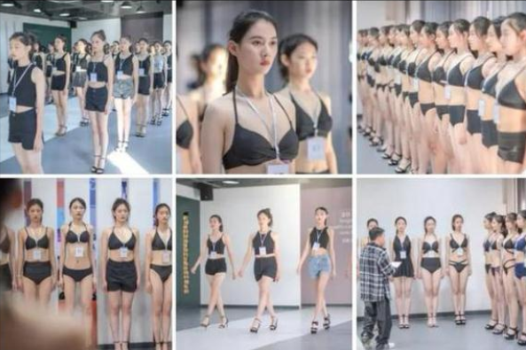 百位女学生参加模特大赛，清一色比基尼秀身材，高校操作令人迷惑