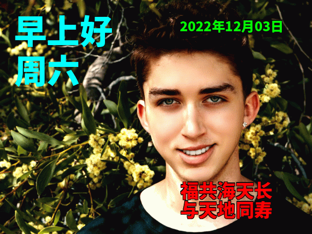 12月3日周六早安 清晨早上好表情包祝福语 祝你幸福永远、笑容灿烂图片
