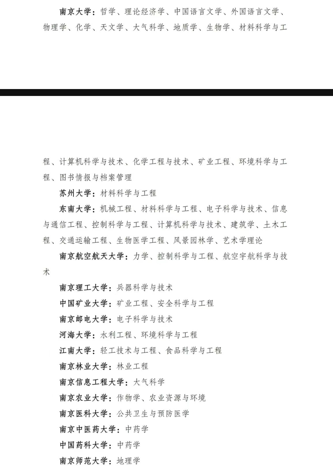 第二轮“双一流”名单公布，南京医科大学等江苏4所高校有新突破