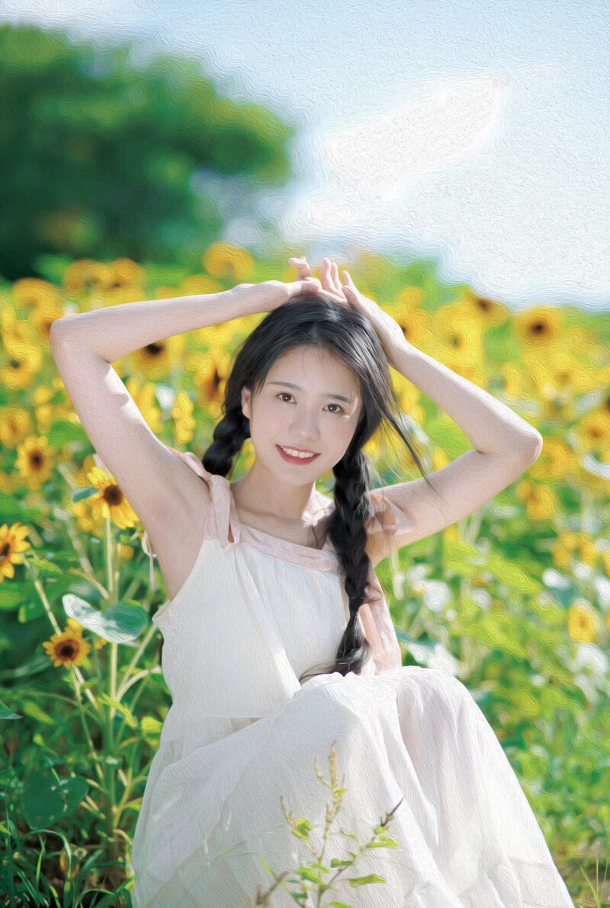 向日葵人像這樣拍，清新好看不單調(diào)，隨手一拍都很美