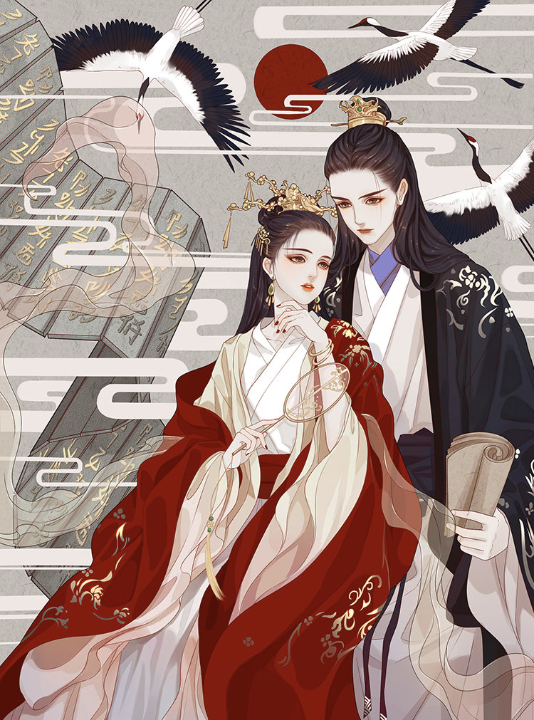 古风人物插画图片|情侣图片,喜欢古风的朋友也可以拿它做壁纸哦