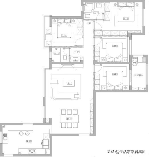 实景案例：135㎡现代简约家，全屋空无一物，其实暗藏实用设计