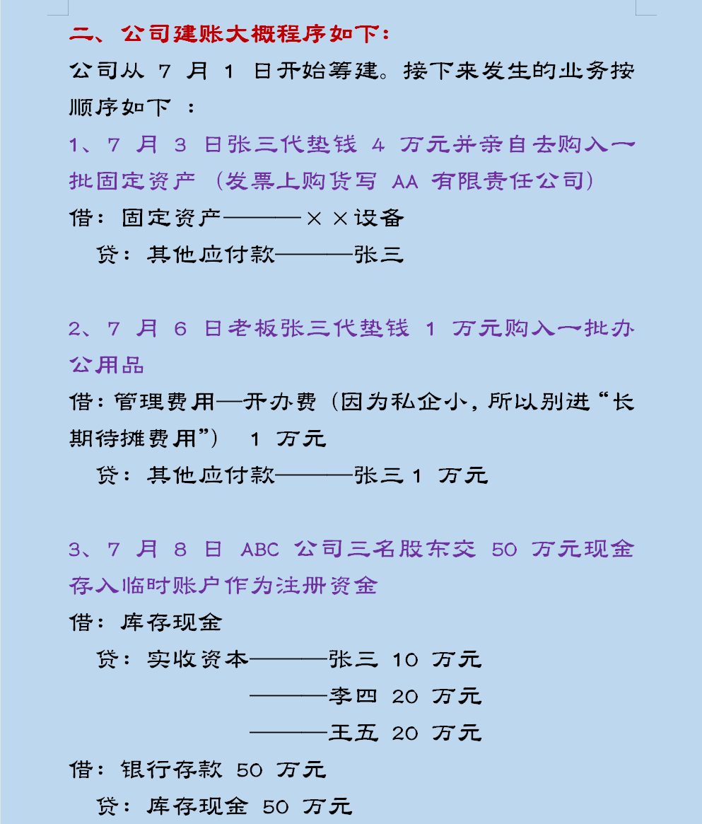 会计收藏：小微企业会计分录，附18个行业会计分录大全