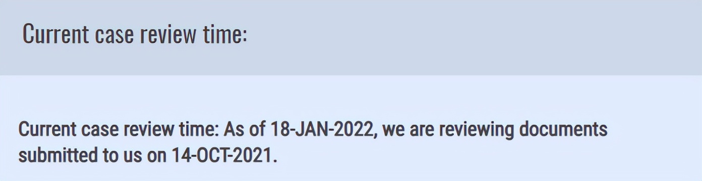 美国国家签证中心NVC当前处理时间-截至2022年1月18日
