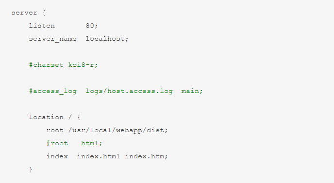 nginx 部署vue项目