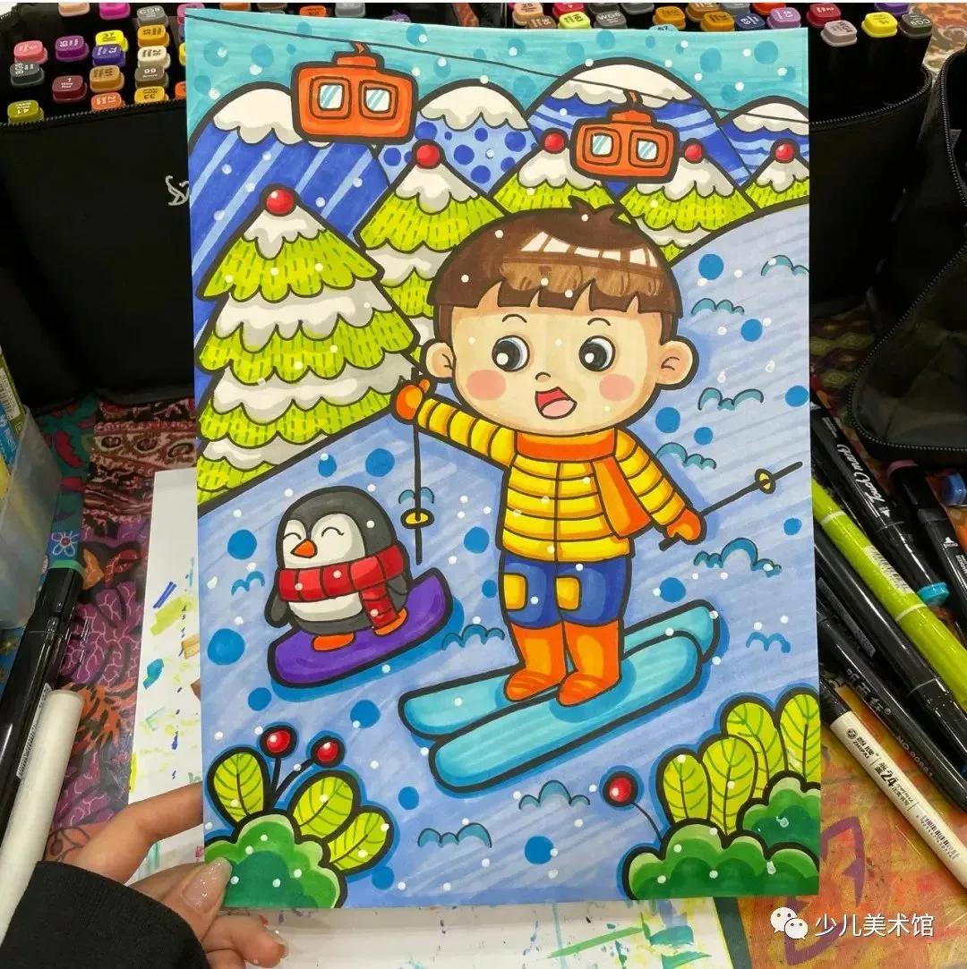 创意美术—太美了！超好看的40幅创意儿童画，张张精品，经典收藏