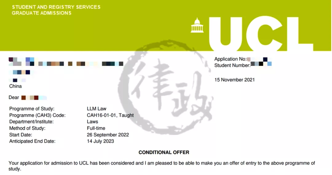 UCL和杜伦的Offer来啦！还有美国JD！被录取学员都有怎样的背景？