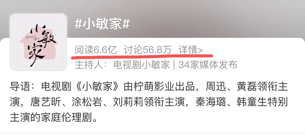 《小敏家》首播排面有多大？收视第一，近20+品牌助阵