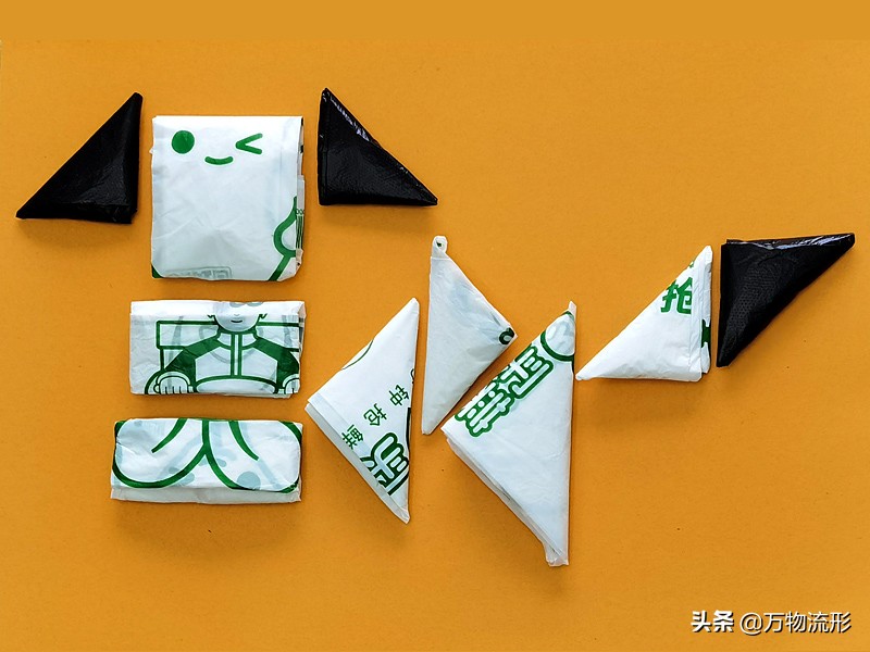 家居环保绿色小品：购物袋塑料袋垃圾袋折叠收纳整理有三妙招
