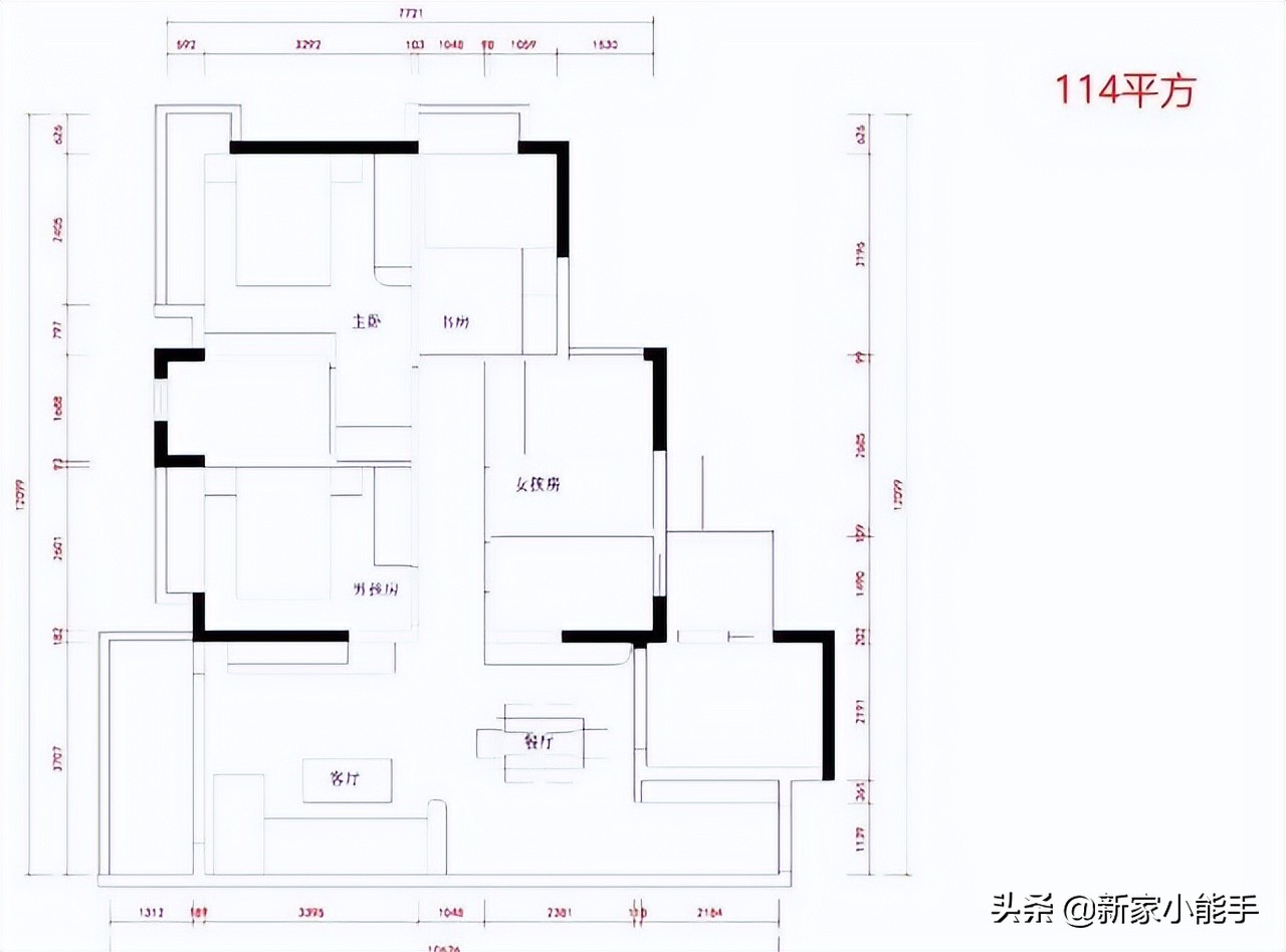 114平精装房花心思设计，打造现代轻奢风，全屋跟样板房一样漂亮