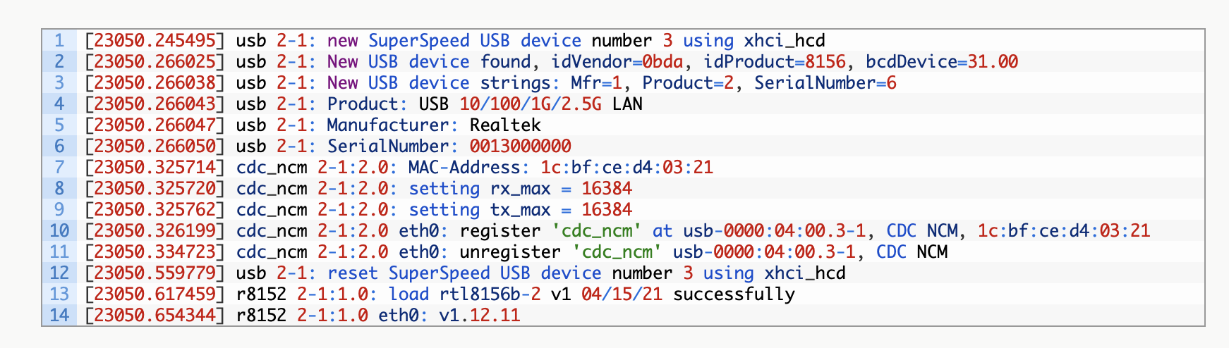 修复Ubuntu中Realtek RTL8156B 2.5GbE USB适配器的性能问题