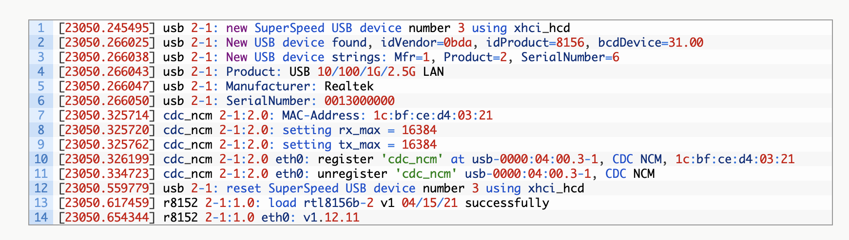 修復Ubuntu中Realtek RTL8156B 2.5GbE USB適配器的性能問題