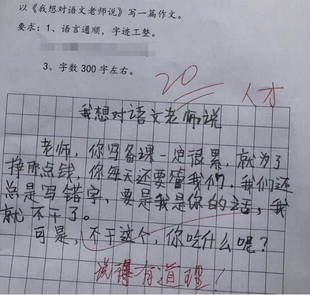 笑到家長肚子疼的小學生作文,網友:當他們的語文老師真的太難了