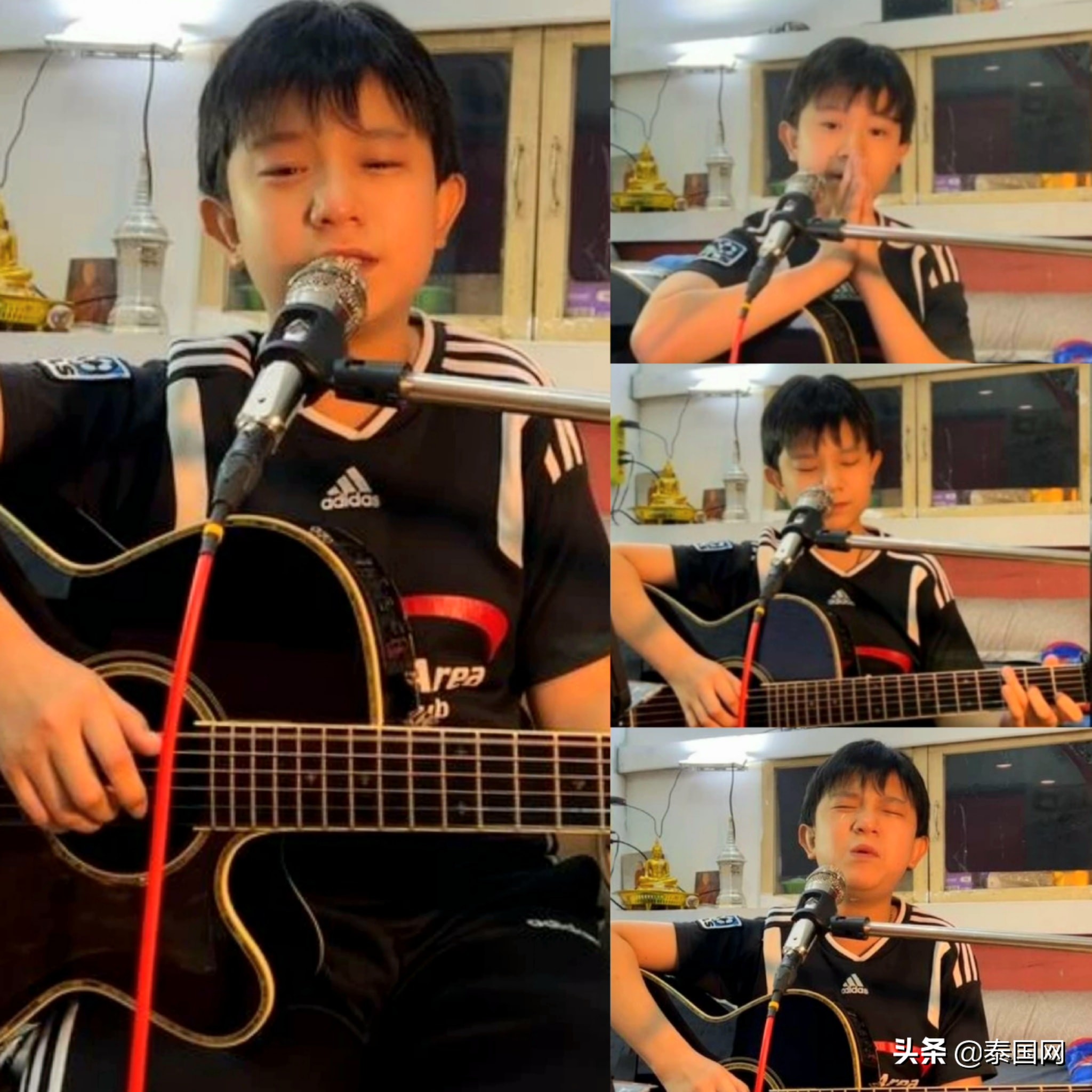 泰国小男孩直播唱歌赚钱葬父 感动无数网友