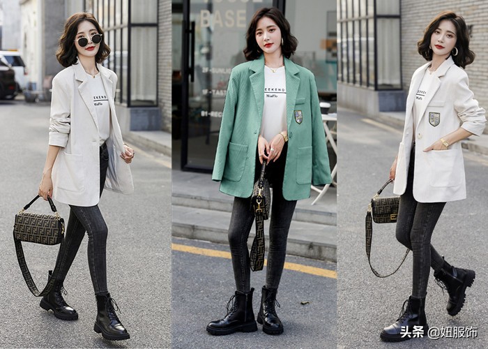 春季备上几款休闲减龄又知性的西装小外套,搭配裤子或裙子都好看