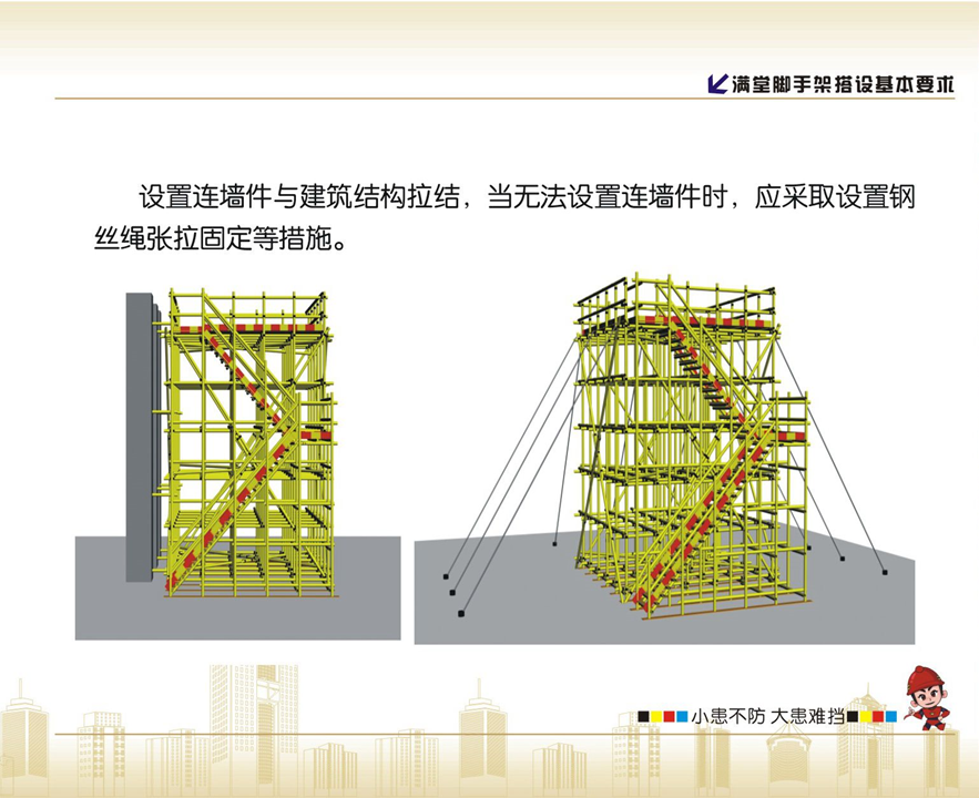 脚手架搭设的示例图解，看完没有学不会的
