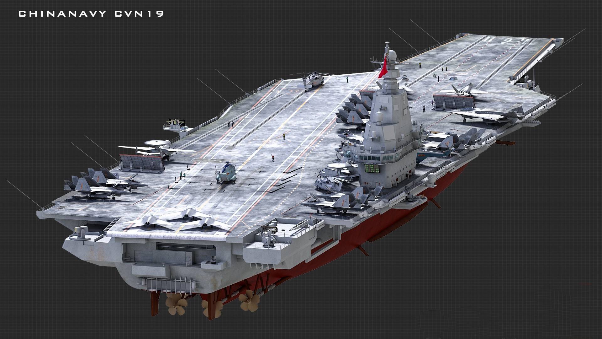 我国航空母舰福建舰下水003号航母