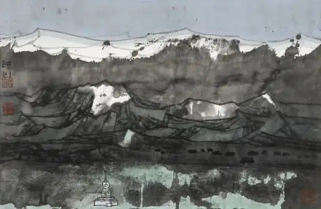 他的画激情迸发，境界博大