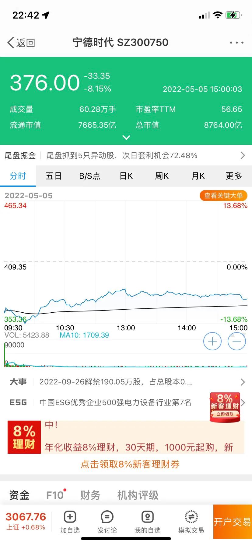 在大环境利好的情况下,为什么宁德时代的股价还会大跌?